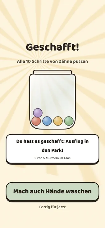 Dein Kind sieht, wie es sich füllt