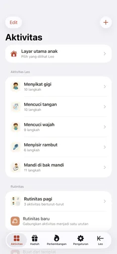 Buat rutinitas pertama anak Anda di Tandli