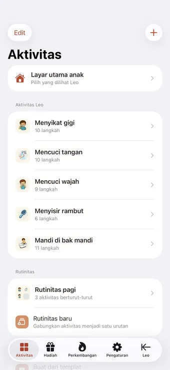 Buka Aktivitas dan tambahkan yang baru