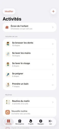 Créez la première routine de votre enfant dans Tandli