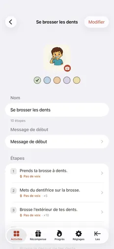 Enregistrez chaque étape avec votre propre voix