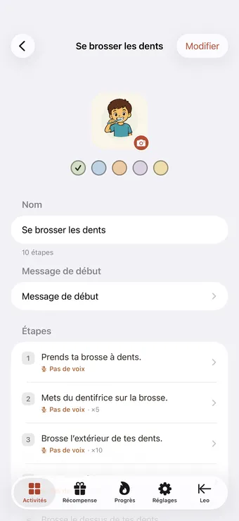 Adaptez les étapes à votre enfant