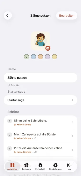 Die Schritte an dein Kind anpassen