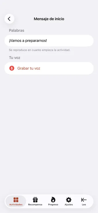 Graba tu indicación