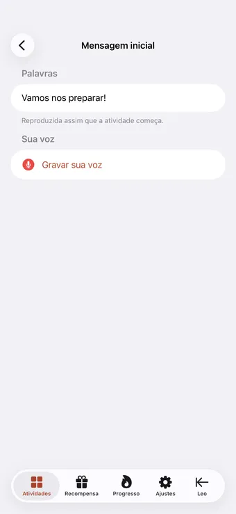 Grave a orientação
