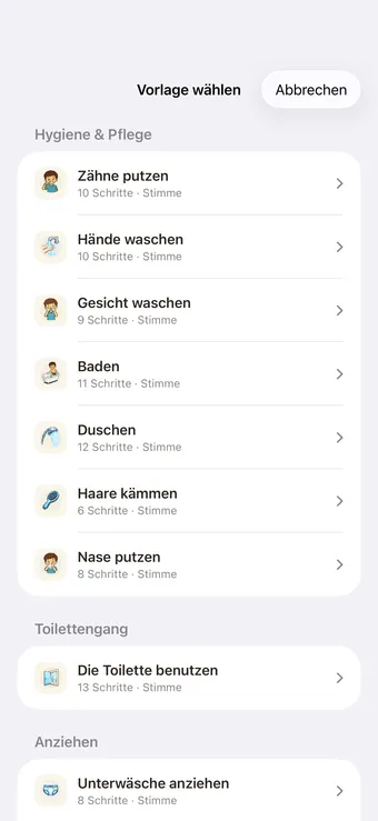 Mit einer fertigen Vorlage starten