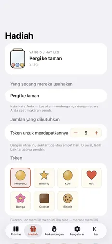 Atur hadiah yang ingin dicapai anak