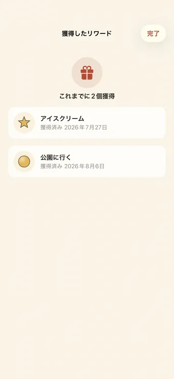 獲得したごほうびを振り返る
